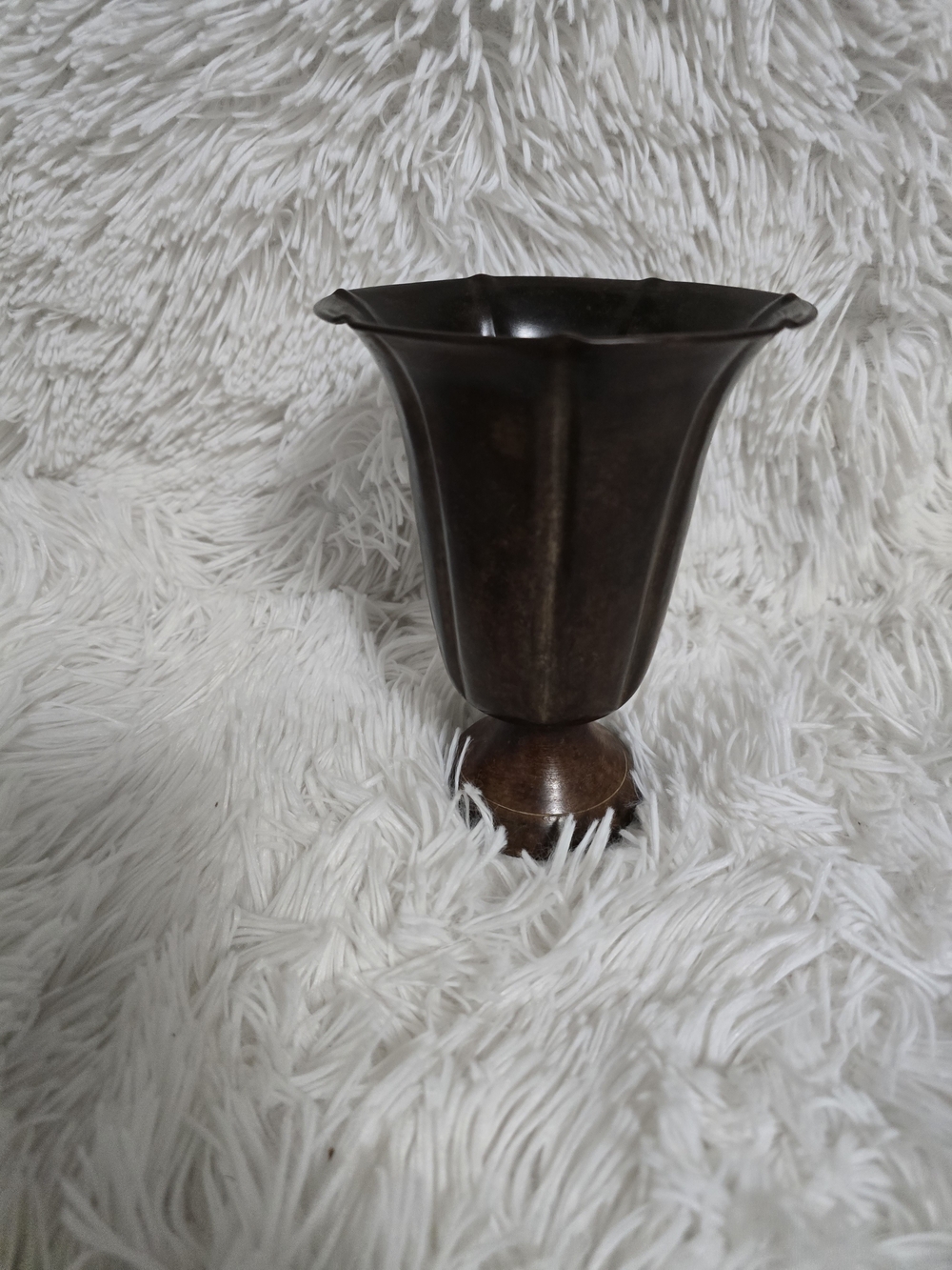 Decorative Dark Brown Metal Bud Vase - Unbranded